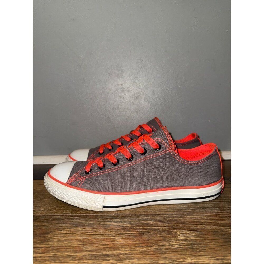 Converse Double Tongue Grey Orange Animal Print Junior Size 5/ EU 37.5 - Picture 3 of 12